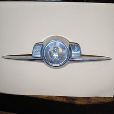 1956 Plymouth Hood Ornament Dg1456325 Original Mayflower Ship Emblem Chrome