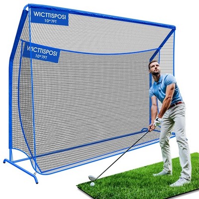 Golf Hitting Net with Extra Striking Net, 10x7ft Heavy Duty Golf Practice Net...