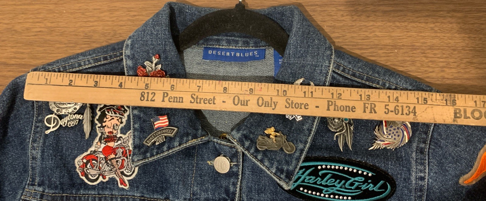 Customized Denim Jacket Biker Patch Pins Harley D… - image 22