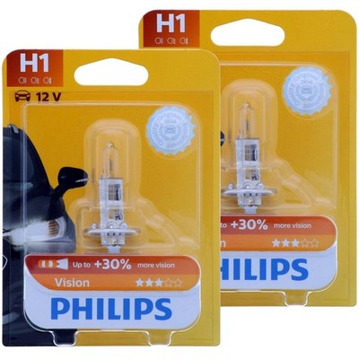 H1 PHILIPS Vision - Mehr Licht - 12258PRB1 Scheinwerfer Lampe DUO-Box NEW