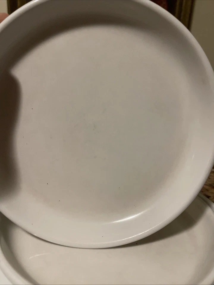 13 Pcs  Crate & Barrel Culinary Arts White 3 Salad 4 Dinner Plates &bowl Coffee - Image 3 of 4