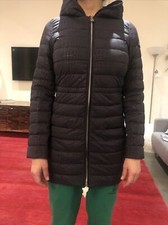 Nwt Ped2030 Peuterey Down Quilted Jacket Size 40 Black Zip Hooded