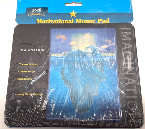 Inspirational Mouse Pad for Desk, Motivational Quote 8.5" x 7" IMAGINATION New - Picture 2 of 3