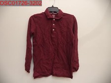 French Toast Boys Burgundy Long Sleeve Pique Polo Shirt, L 10/12 884503502601