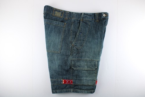 Vtg Y2K Le Jean De Marithe Francois Girbaud Jean Shorts Baggy Cargo Sz 36 M + FG - Picture 3 of 11