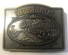 Southern Comfort Mississippi Old Drink Vintage Brass Belt Buckle Whiskey