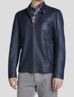 Kiton Leather Outer Shell Blue Coats, Jackets & Vests for Men