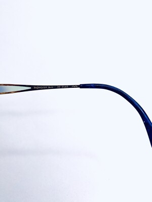 New YSL Yves Saint Laurent Gold Oval Glasses Blue Clear New YSL Yves Saint Laurent Gold Oval Glasses Blue Clear