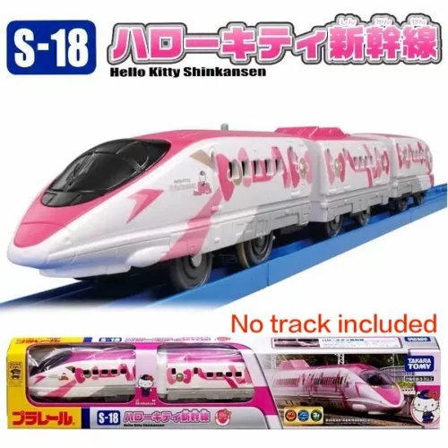 Takara Tomy Plarail Toy Train Series - S-18 Hello Kitty Shinkansen - Picture 1 of 4