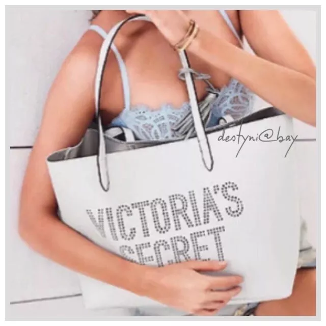 NWT Victoria’s Secret Laser Cut Tote Bag Limited Edition Shopper Coco WHITE  $78