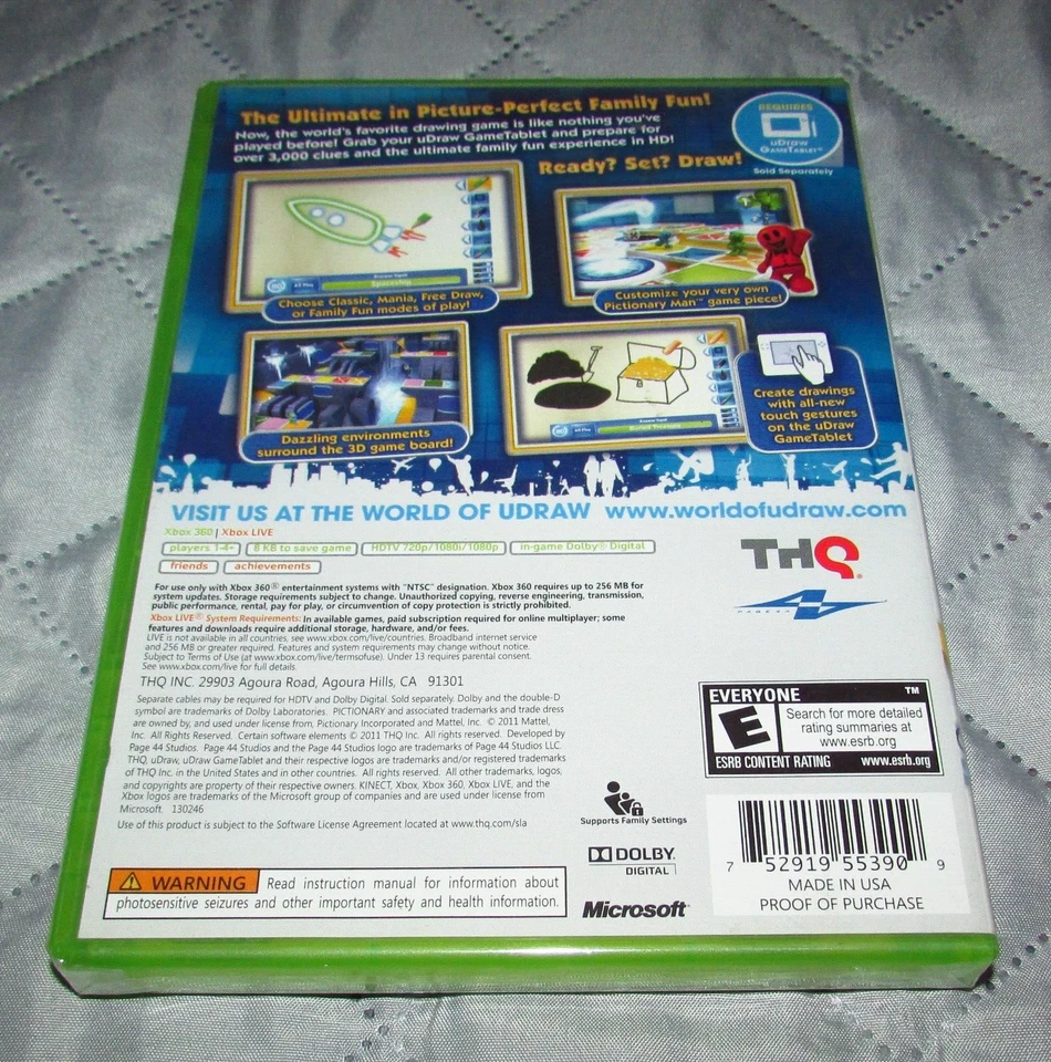 Pictionary Ultimate Edition for Xbox 360 uDraw Tablet Fast Shipping! - Image 2 of 2