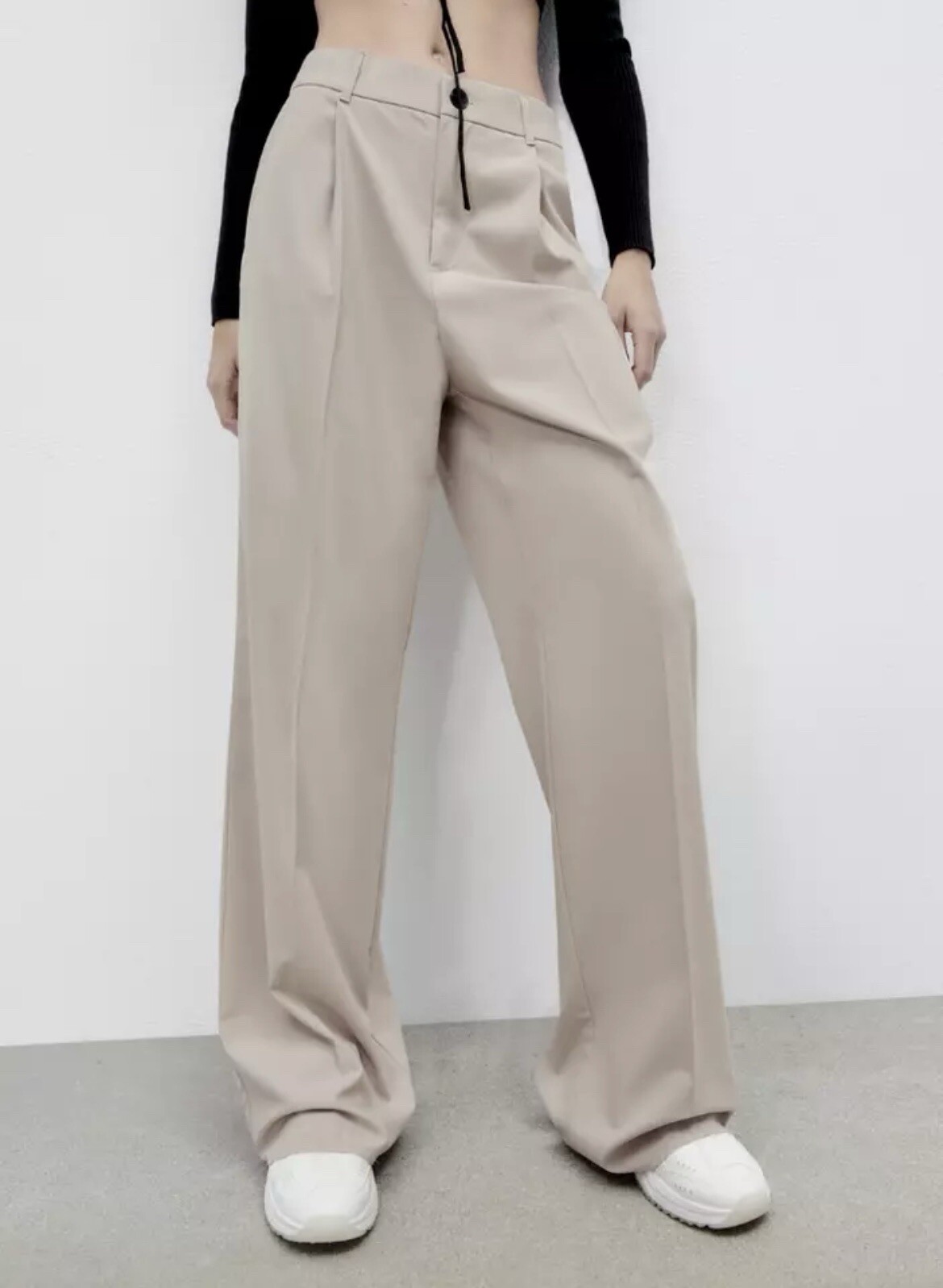 zara high waisted wide leg pants,Sz : S, NWT