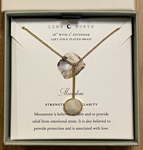 Luna Norte Moonstone 14KT Plated Brass 