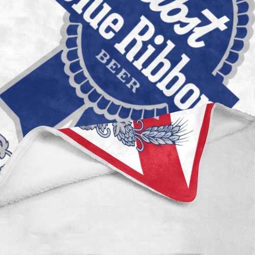 Vintage Style Pabst Blue Ribbon Beer Retro Ultra-Soft Micro Fleece Blanket - Picture 6 of 7