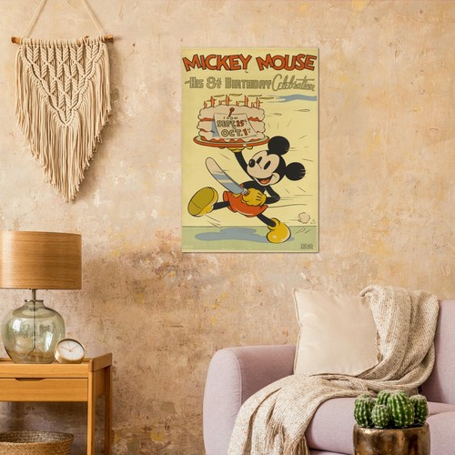 Disney Mickey Mouse Vintage Movie Poster, 8th birthday 1930's Era - Picture 6 of 8