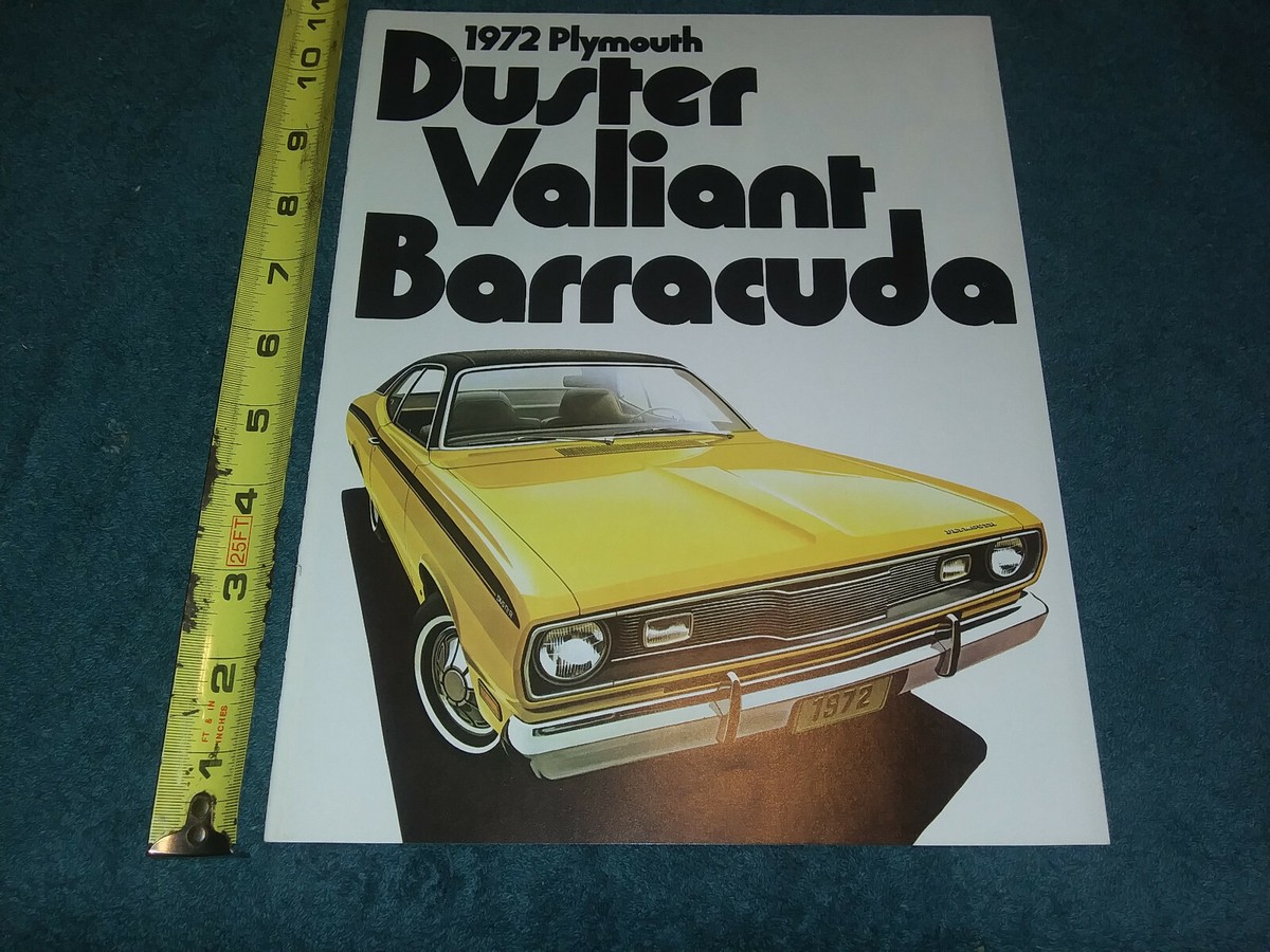 1972 PLYMOUTH VALIANT DUSTER BARRACUDA SALES BROCHURE / ORIGINAL