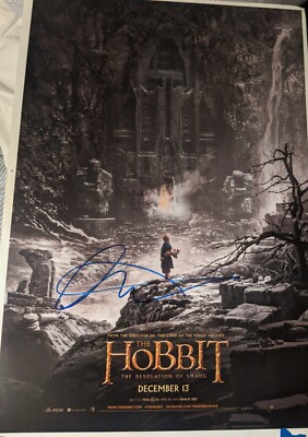 LUKE EVANS signed The Hobbit: Desolation of Smaug 11x17 poster