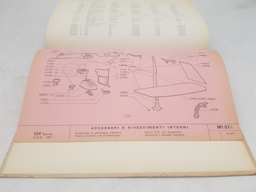 Manuale officina Fiat 124 Special USA 1970 catalogo parti ricambio d carrozzeria - Foto 13 di 24