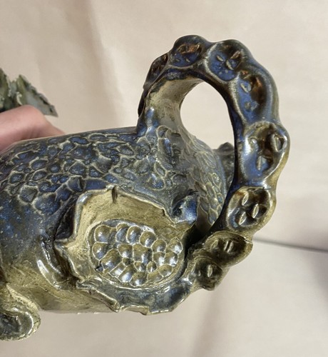 Handmade Studio pottery carved Dragon teapot Signed - Picture 13 of 21