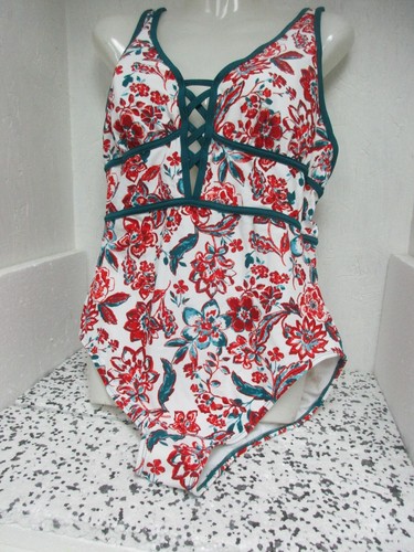 Adore Me Women's Andressa Contour Swimsuit Floral Print Size 1X NWOT