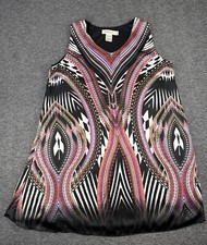 Urban Mangoz Women's Large Tunic Lined Sleeveless Abstract