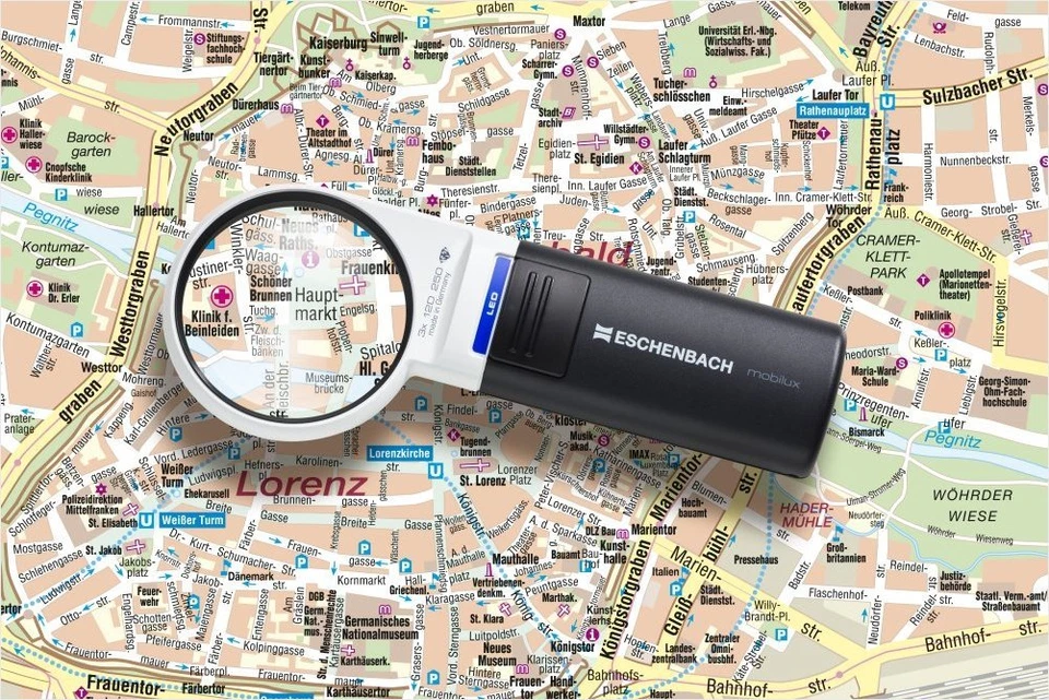 Eschenbach Mobilux Led Leuchtlupe mit versch. Vergrößerungen Lupe Neu - Bild 2 von 4