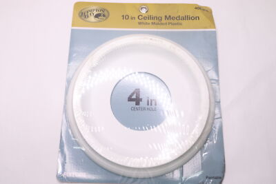 Hampton Bay 10 in. White Smooth Ceiling Medallion