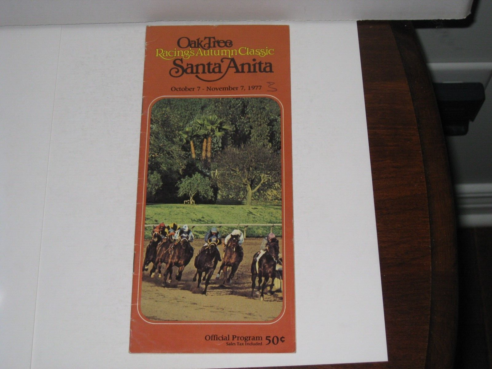 1977 Santa Anita Oak Tree Program HOF Carleton F Burke Ancient Title