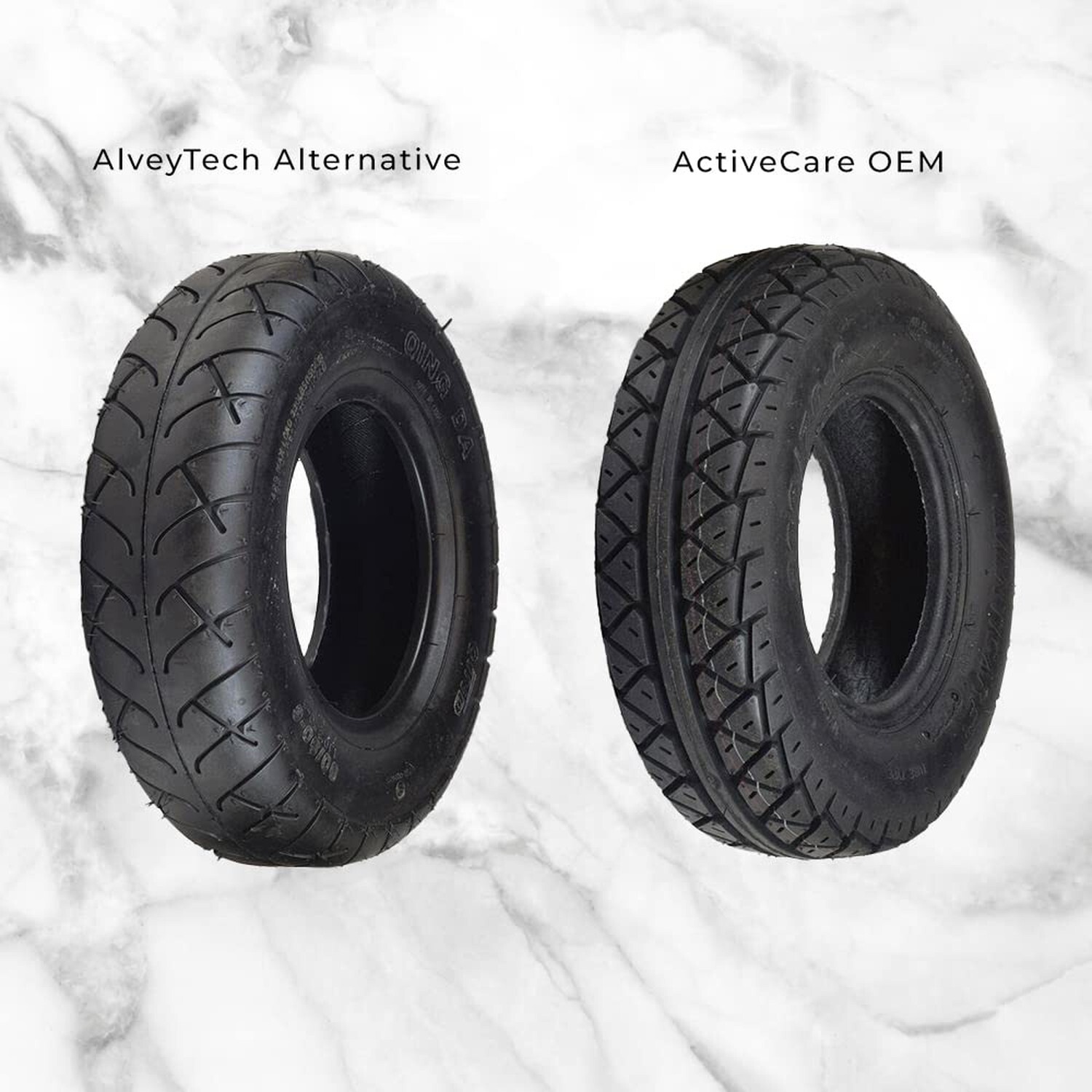 AlveyTech 4.10/3.50-6 (300/70-6 Alternative) Tire and Inner Tube Set - Replac...