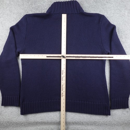Polo Ralph Lauren Pullover Herren L dunkelblau Mock Neck 1/4 Zip 100% Baumwolle - Bild 7 von 9