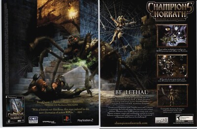 2003 Champions Of Norrath Realms Of EverQuest PS2 RPG Video Game Print Ad Art 