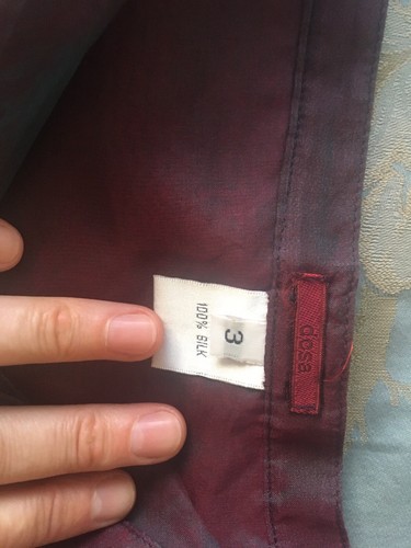 Dosa Stunning Women Silk Long Skirt Size 3/M Wine Burgundy Color New Condition - Picture 7 of 12