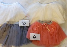 pre owned lot of 4 girls skirts mixed lot Size 6 6x