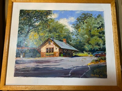 Tom King (1925 - 2017) ''Bryn Athen Station'' Oil Painting - Signed  And Framed