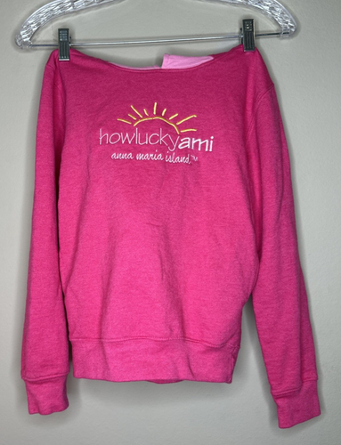 Wild Child Hoodies Kids Sz M Pink Dolphin Hood Pullover Anna Maria Island