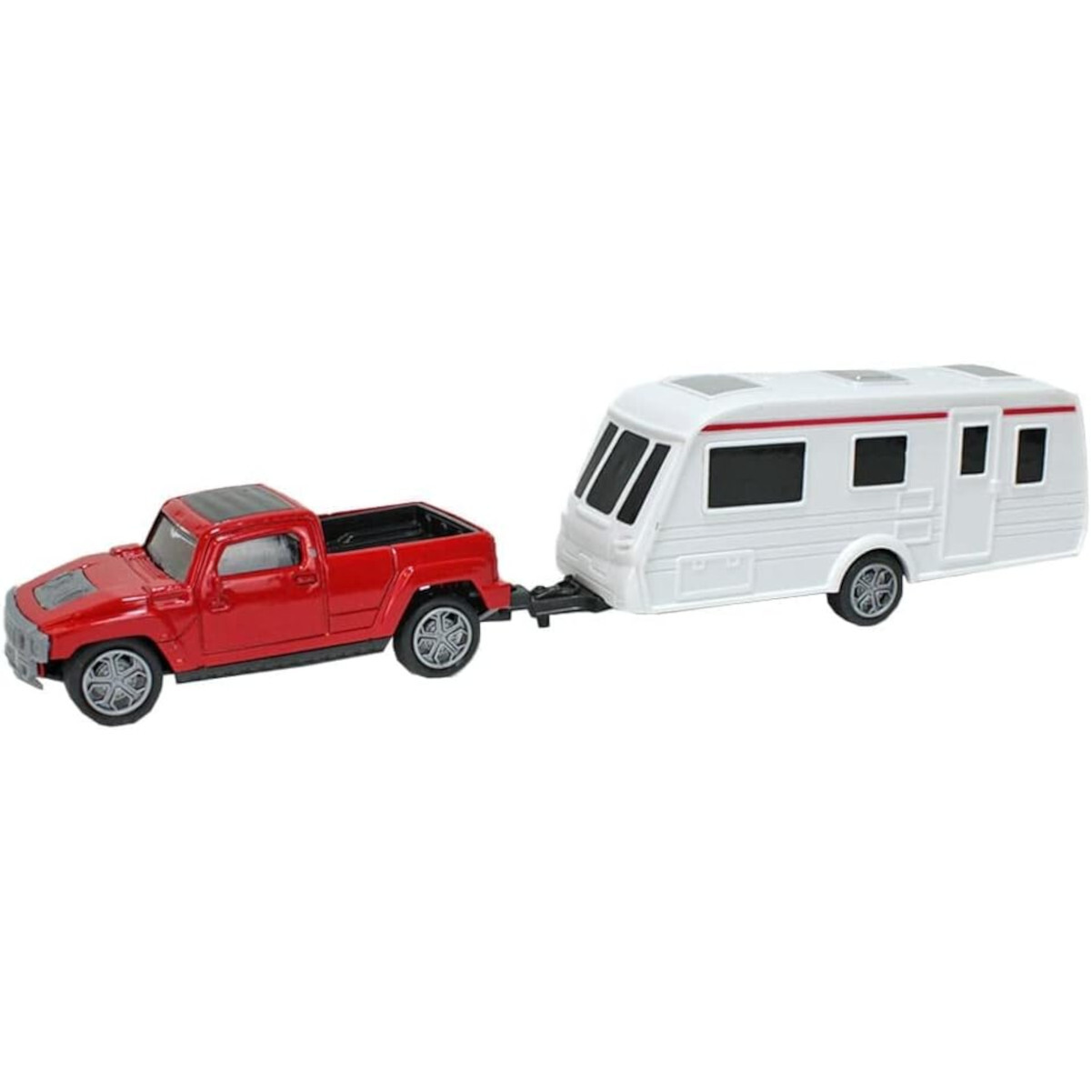 Toi-Toys Modellfahrzeug Set Wohnmobil Wohnwagen Pick-Up-Truck Camping Campen