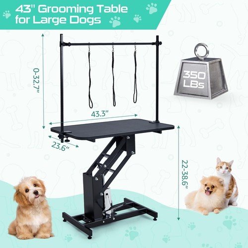 Hydraulic Dog Pet Grooming Table Heavy Duty Big Size Z-Lift w/ Adjustable Arm US - Picture 3 of 10