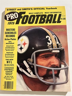 1975 STREET & SMITH's Pro Football PITTSBURGH Steelers FRANCO HARRIS NFL CFL WFL
