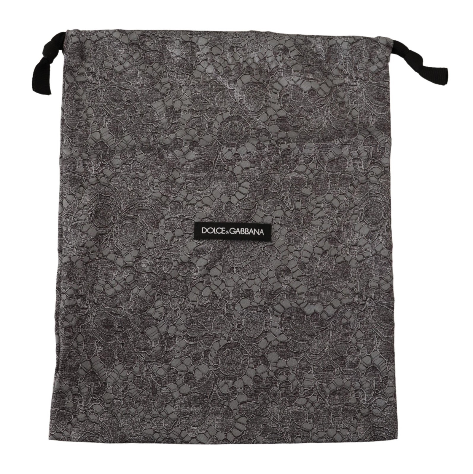DOLCE - GABBANA Сумка-пылесборник Серая кружевная сумка для обуви на шнурке с цветочным принтом 33см x 25см 4590₽