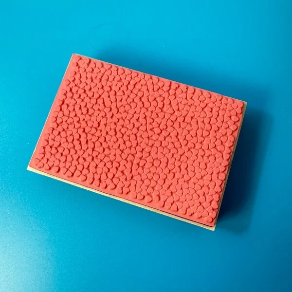 Fondo corazón 5389~Día de San Valentín~Amor~Sello de goma~4"X 2.5"~Inkadinkado Foto 2 de 4