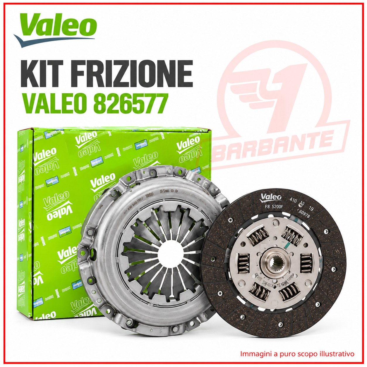 Kit frizione per veicoli con frizione a pressione 826577 VALEO per DACIA RENAULT - Immagine 3