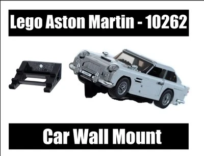 GECKO BRICKS 3D Printed Wall Mount Bracket-for LEGO 10262 Aston Martin DB5 James Bond