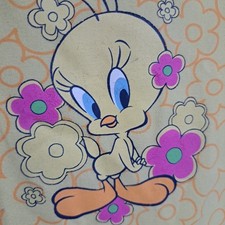 Tweety Bird Scrub Top Womens Large Warner Bros Looney Tunes Shirt