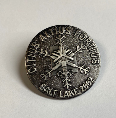 2002 Olympic Winter Games Salt Lake Citius Altius Fortius Souvenir  Pin Official