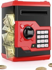 Large Electronic Piggy Bank for Kids   Password Protected Auto Paper Money Ban