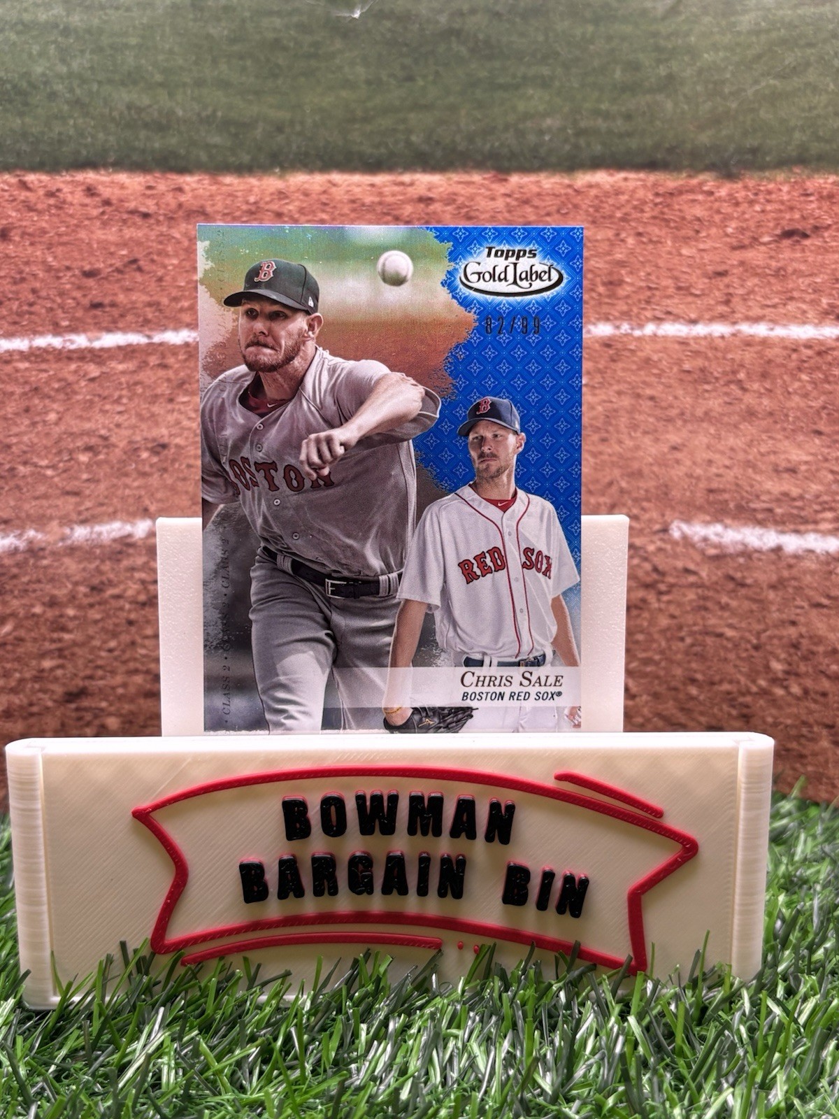 2017 Topps Gold Label Class 2 Blue #80 Chris Sale 82/99 RED SOX