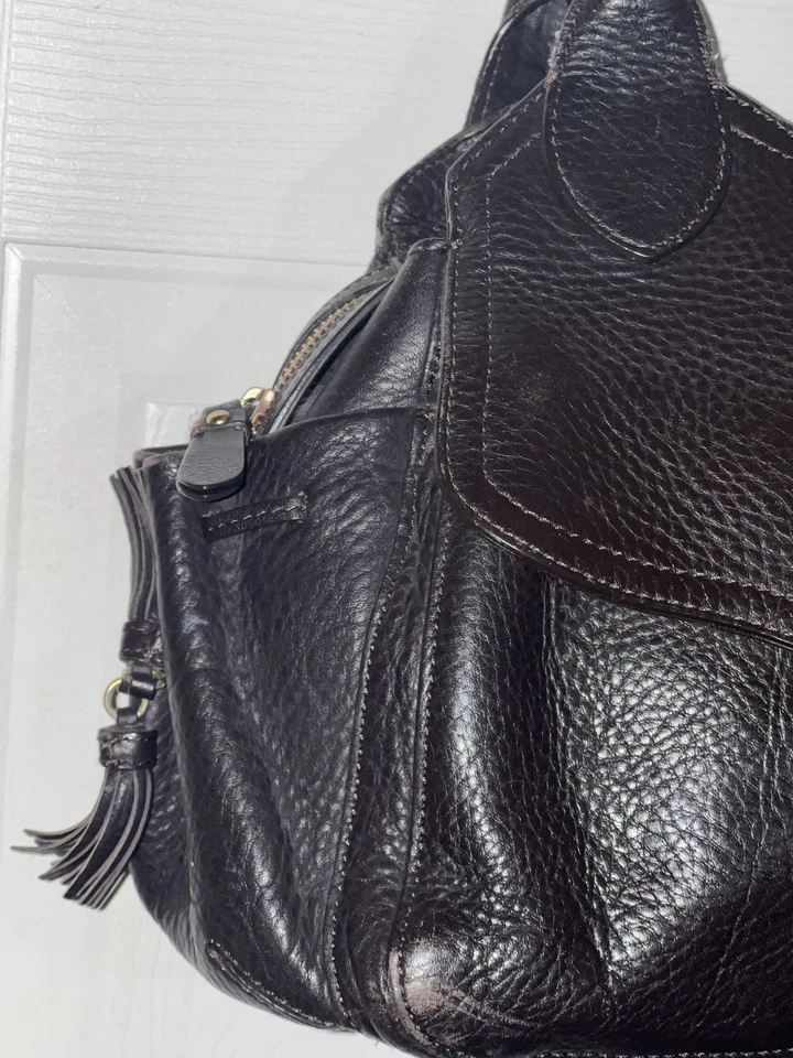 Cole Haan Brown Leather Handbag Shoulder Tote Purse Women's - Image 3 of 4