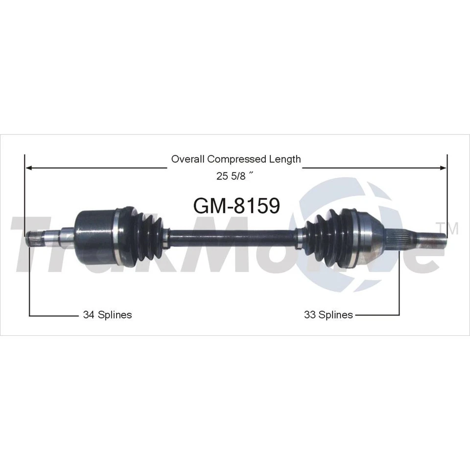 Пара из 2 передних валов оси полного привода для Buick Rendevous Pontiac Aztek SurTrack - Изображение 2 из 3