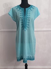 Calypso St Barth Medium Turquoise Embroidered...