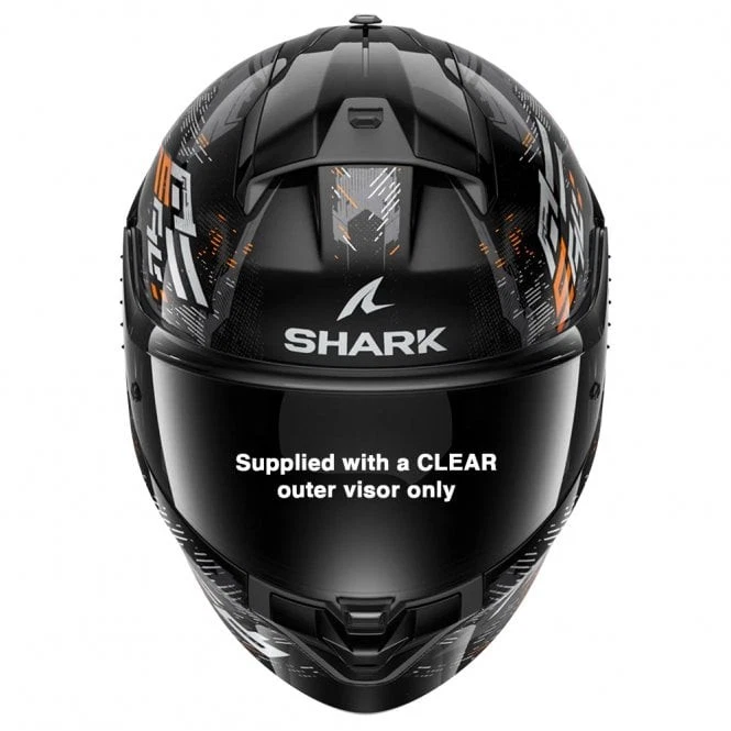 Shark (Full Face) Helmet - Ridill 2 Molokai - Black/Silver/Orange - Image 2 of 3